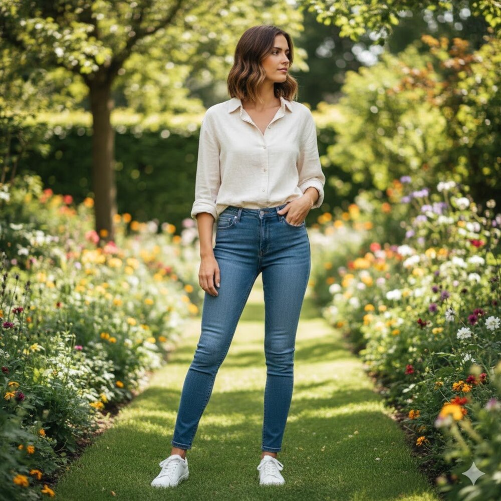 Dish Jeans Women 27x28 Blue Denim Performance Stretch High Rise Skinny Jeans